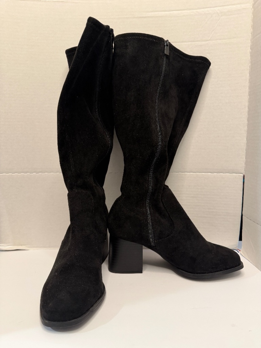 Torrid Women's Suede Over The Knee Boots Pointed Toe Block Heel  Zip 8WW